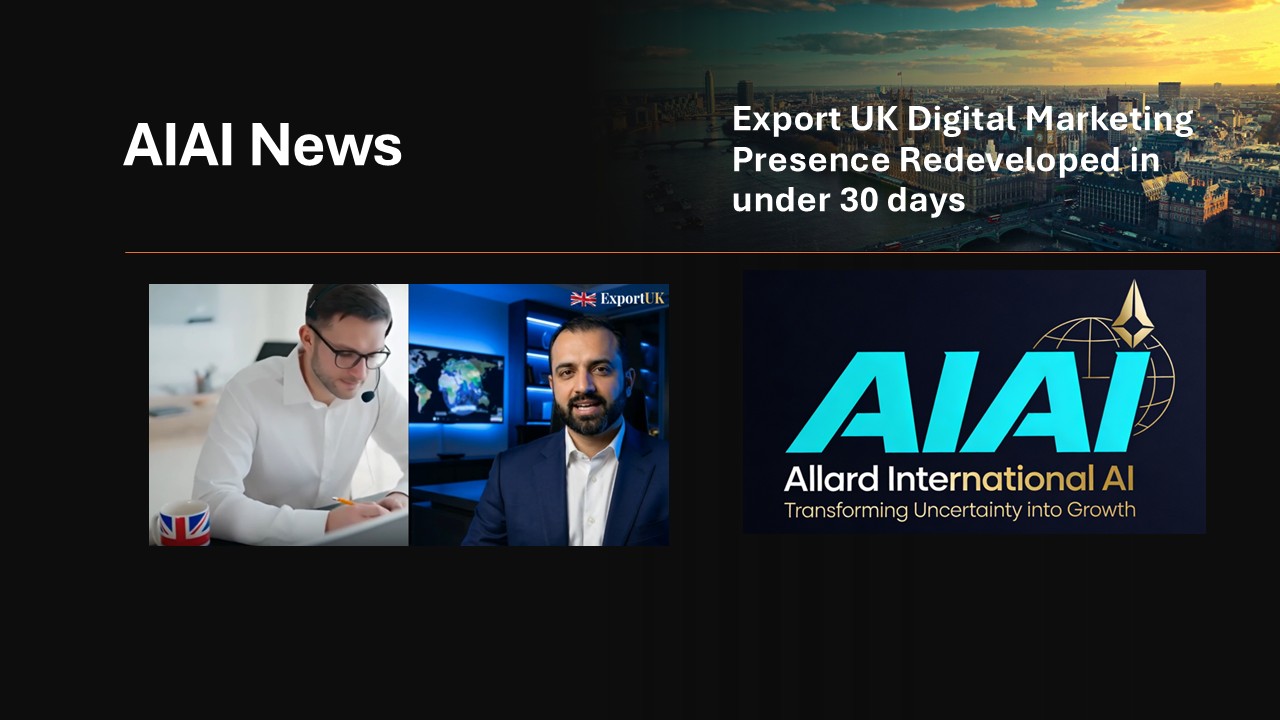 Export UK Digital Marketing Presence Redeveloped in under 30 days